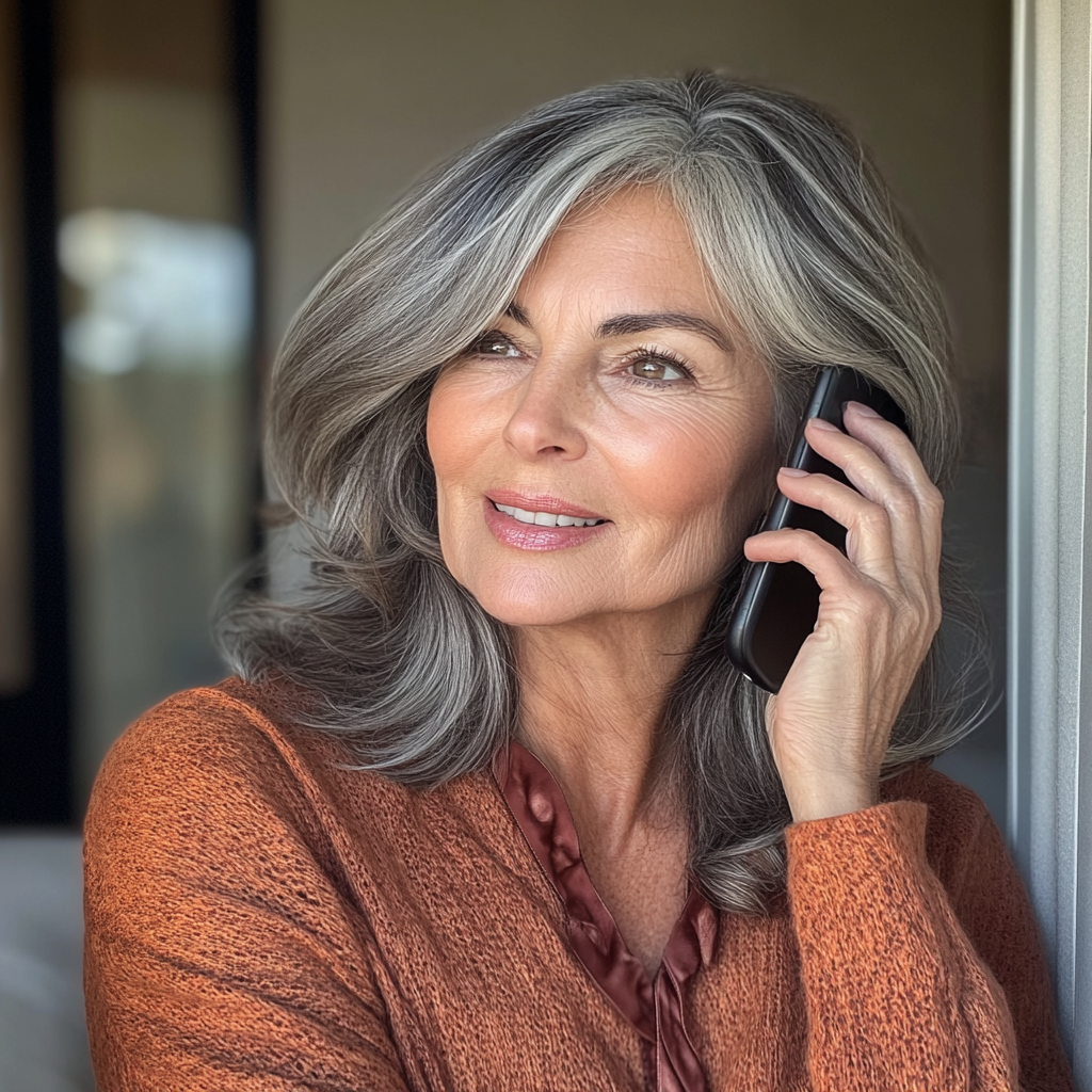 Une femme qui parle au téléphone | Source : Midjourney