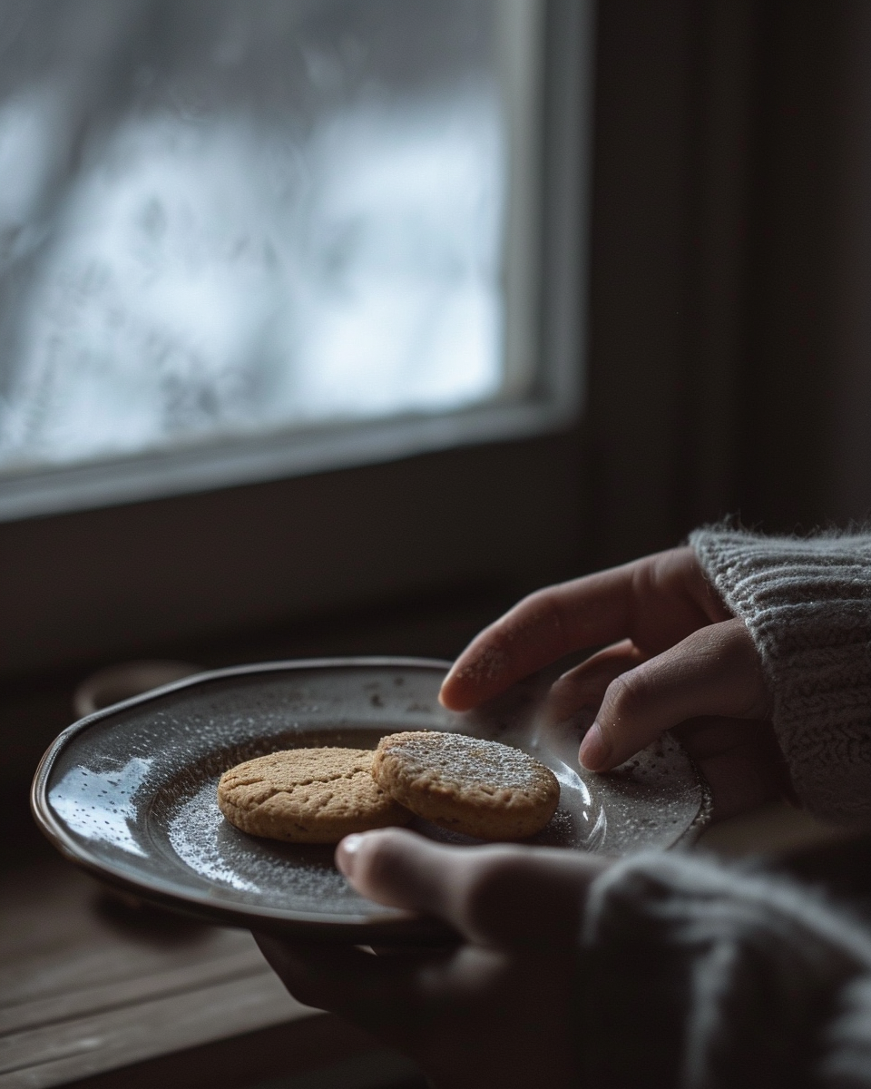 Une femme tenant une assiette de biscuits | Source : Midjourney