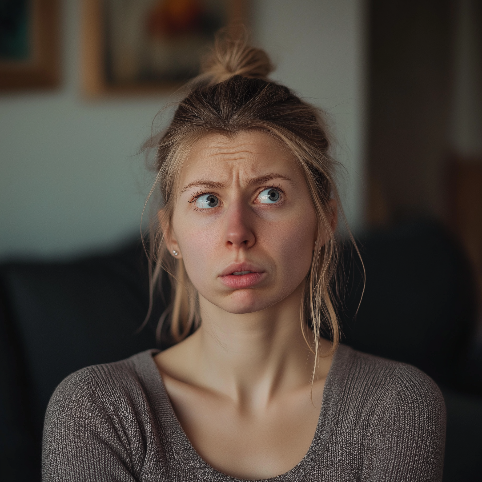 Une femme a l'air confuse et agacée en regardant quelqu'un | Source : Midjourney