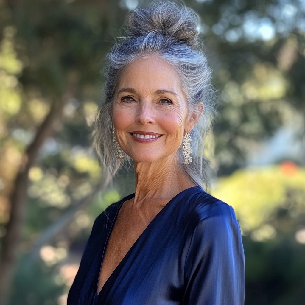 Une femme âgée souriante | Source : Midjourney