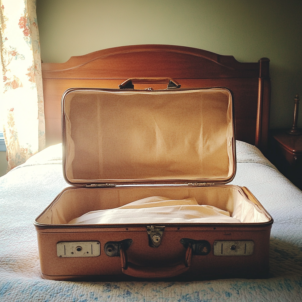 Une valise sur un lit | Source : Midjourney