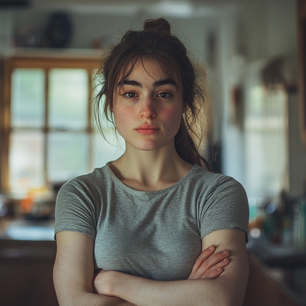 Femme avec les bras croisés | Source : Midjourney