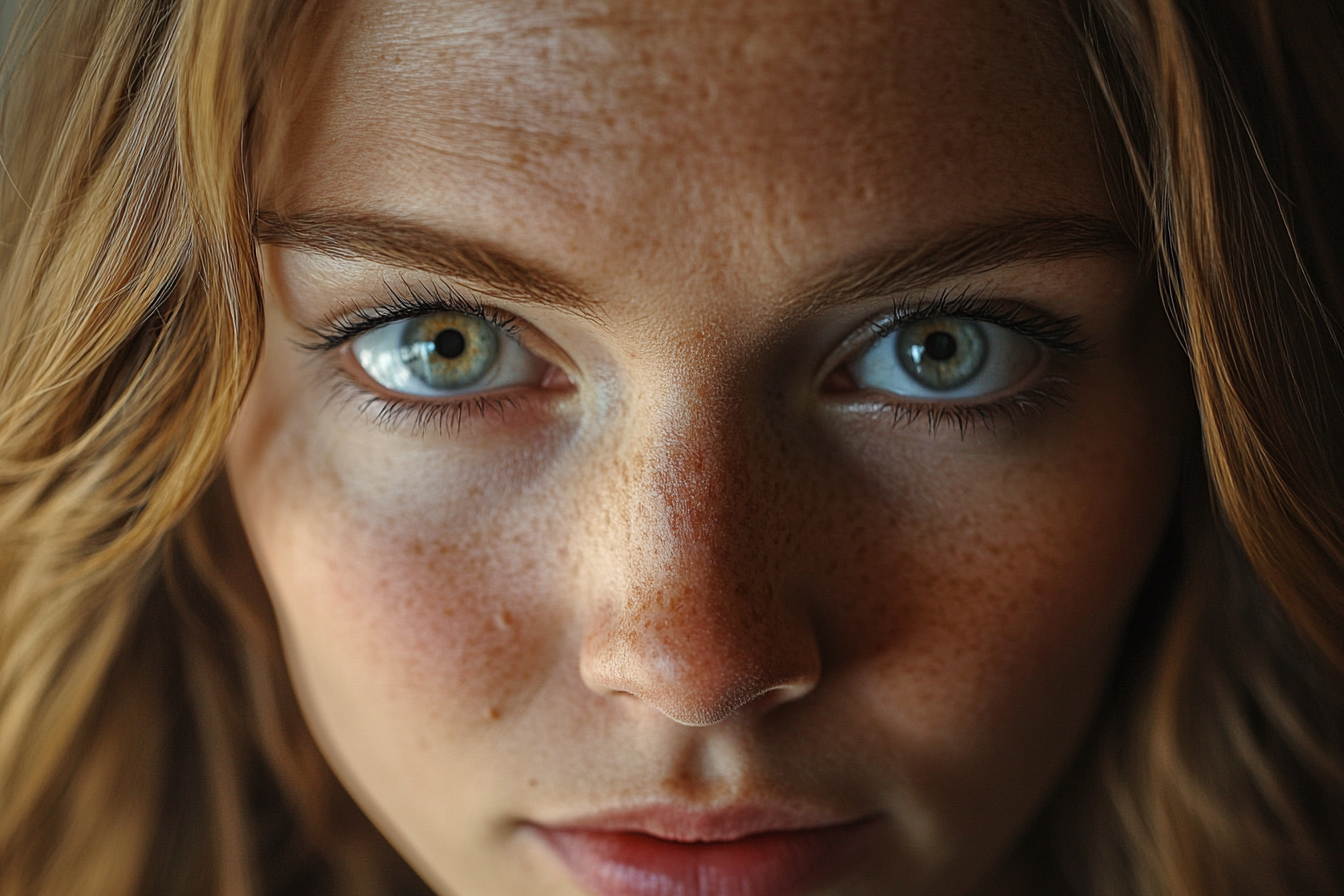 Close-up of a woman with a serious expression | Source: Midjourney