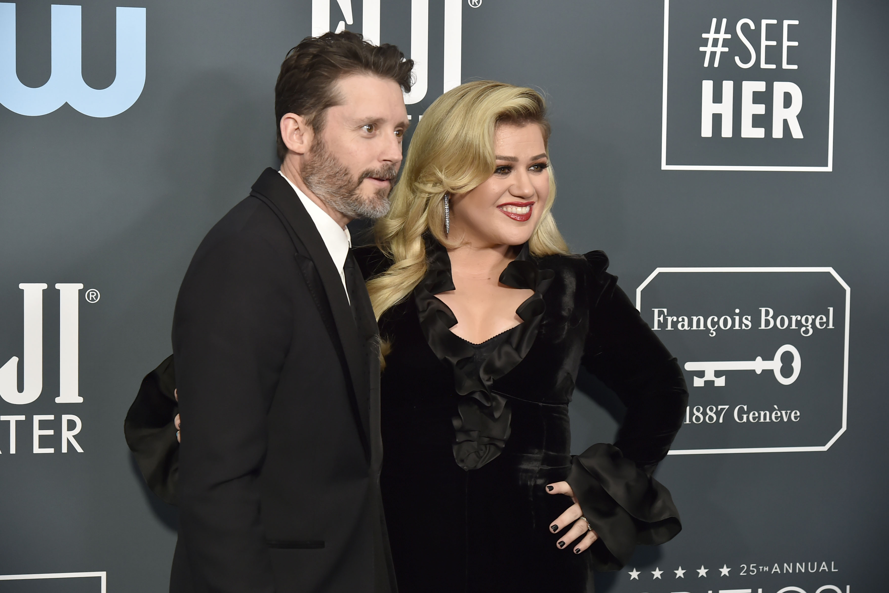 Brandon Blackstock et Kelly Clarkson lors de la 25e édition des Critics' Choice Awards au Barker Hangar, le 12 janvier 2020, à Santa Monica, en Californie | Source : Getty Images