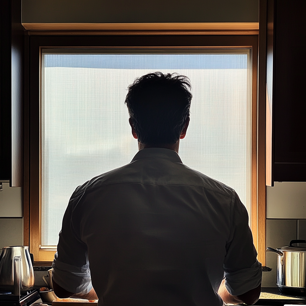 Un homme debout dans une cuisine | Source : Midjourney