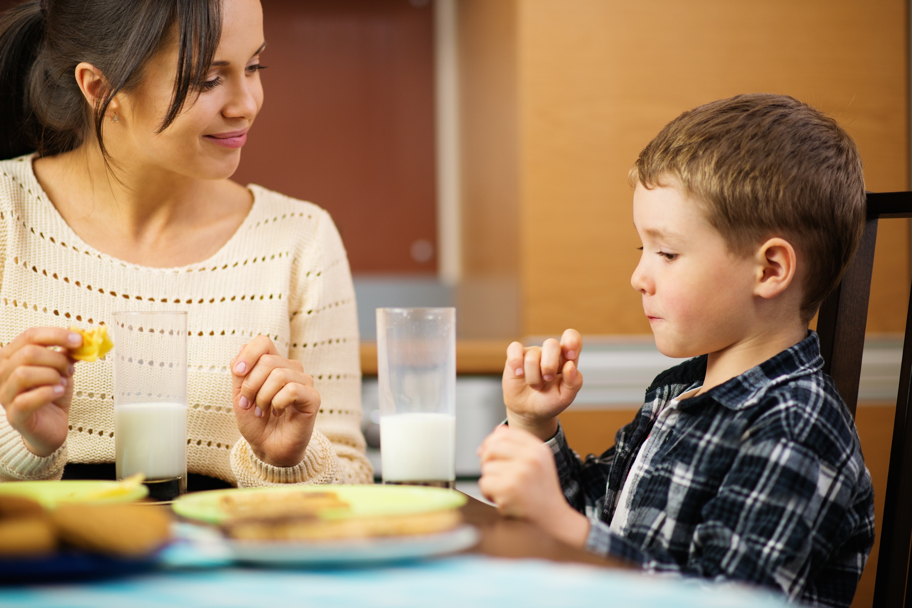 Une mère et son fils profitant d'un repas | Source : Shutterstock