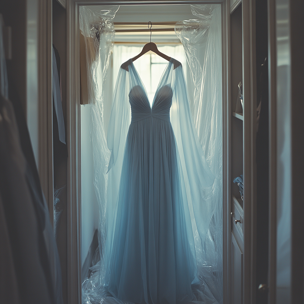 Une belle robe suspendue dans un placard | Source : Midjourney