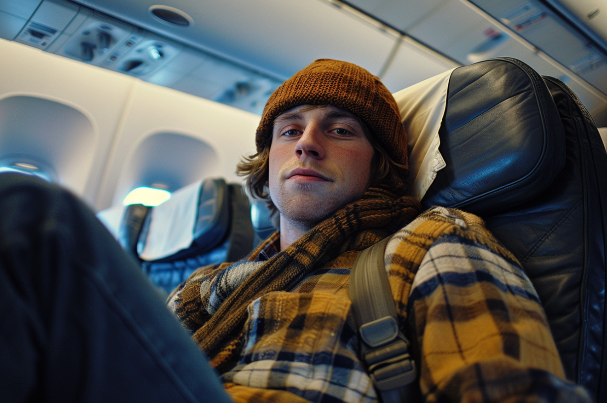 Un homme dans un avion | Source : Midjourney