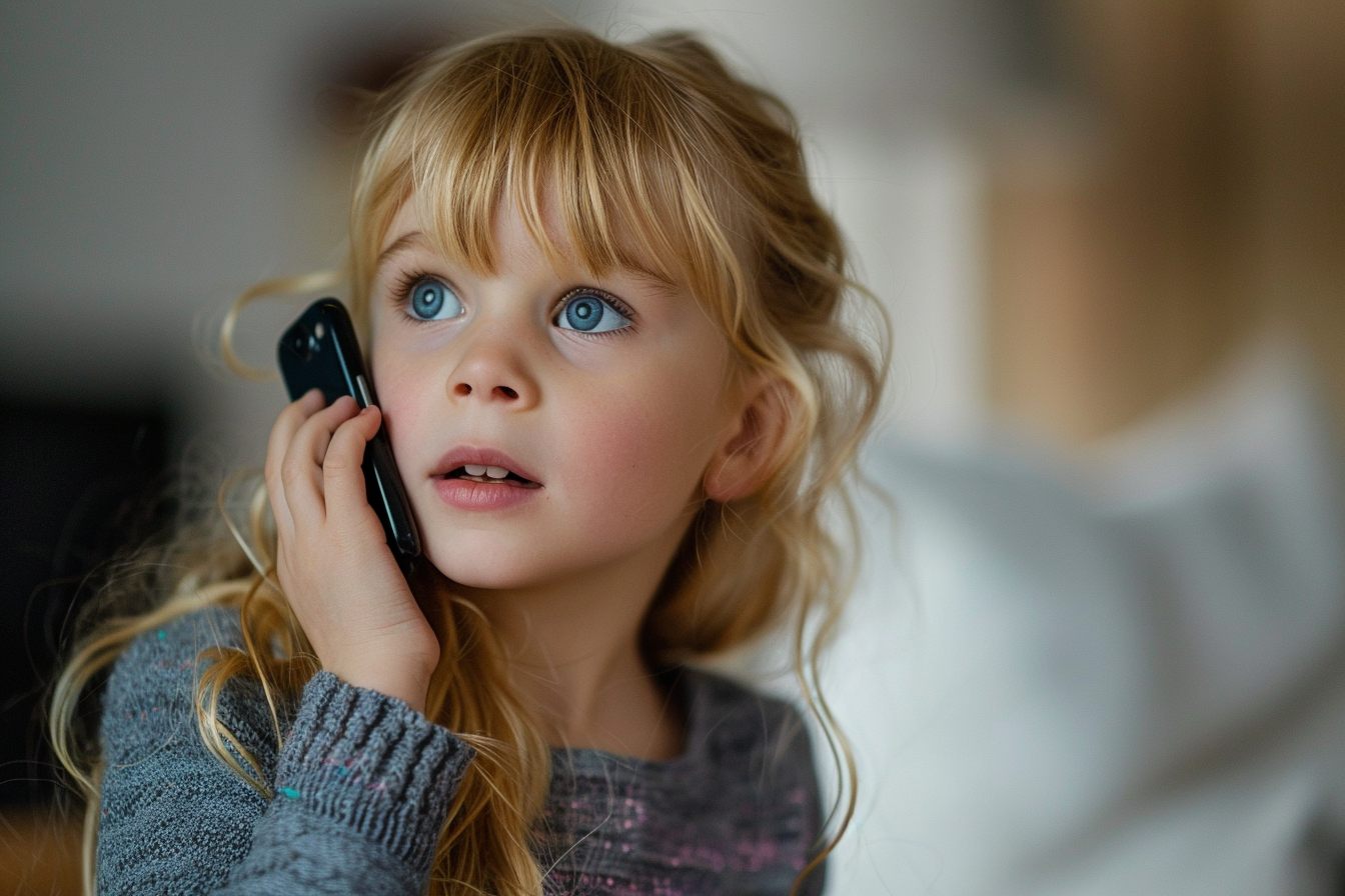 Une jeune fille qui parle au téléphone | Source : Midjourney