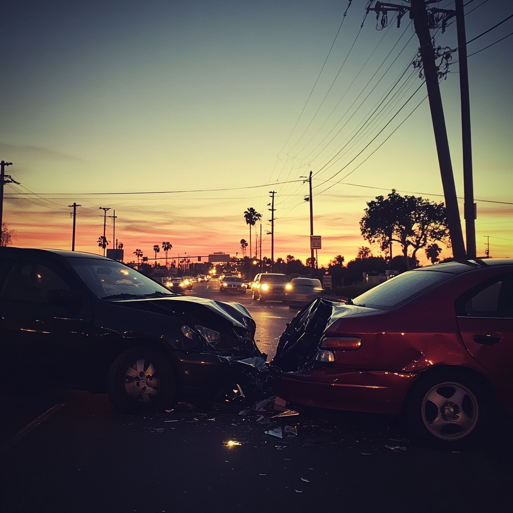 A car accident scene | Source: Midjourney