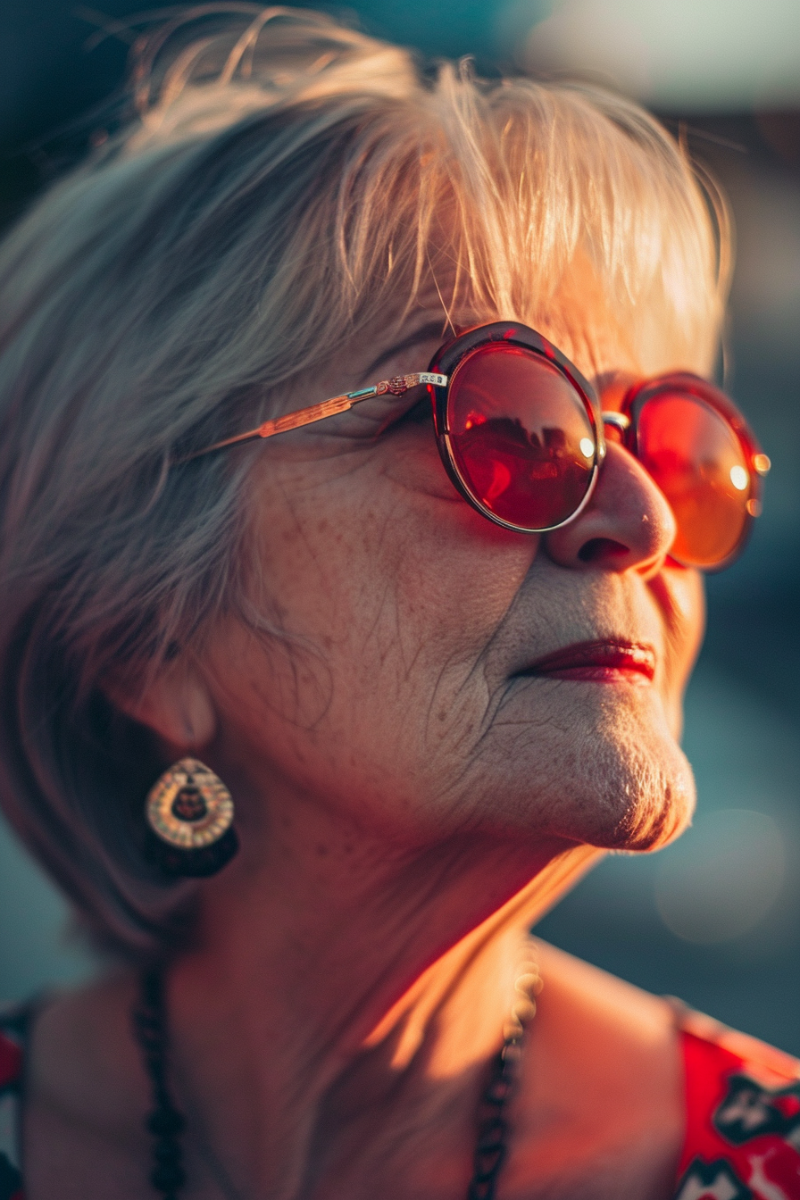 Une femme âgée souriante | Source : Midjourney