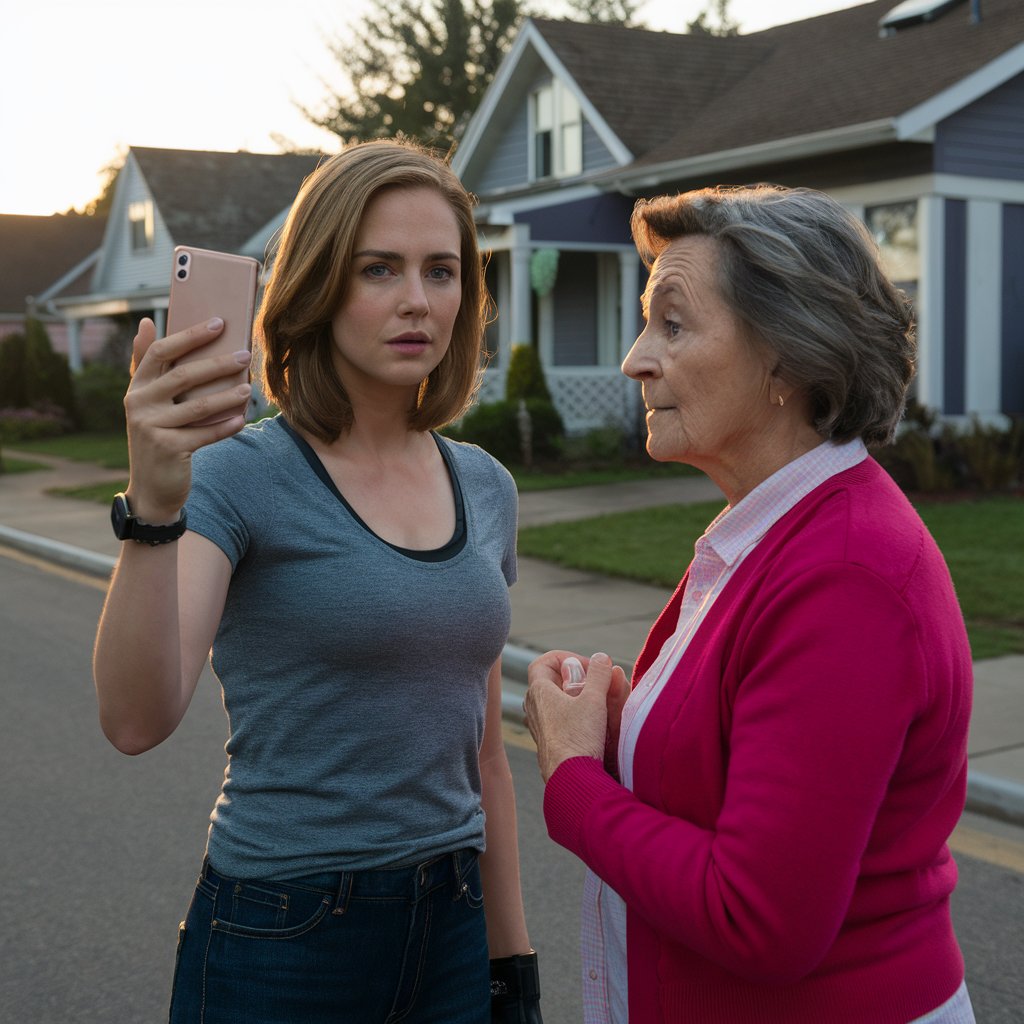 Une femme montre à une autre quelque chose sur le téléphone portable qu'elle tient à la main | Source : Midjourney