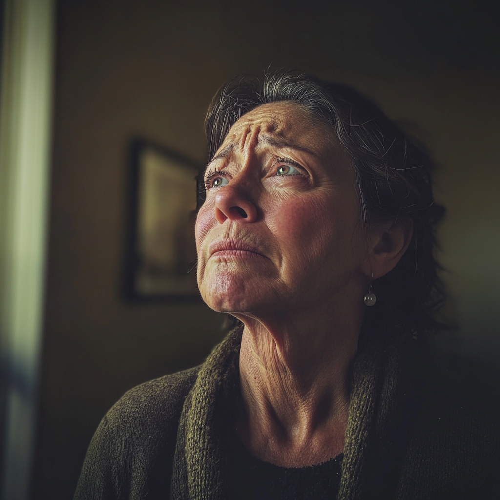 Une femme âgée bouleversée | Source : Midjourney