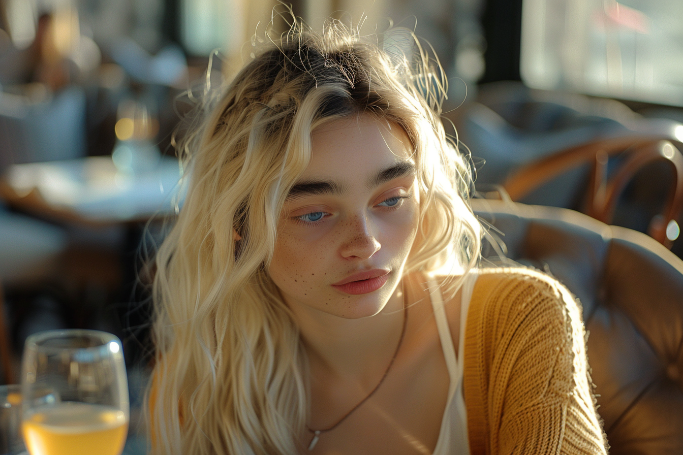 Une femme dans un restaurant | Source : Midjourney