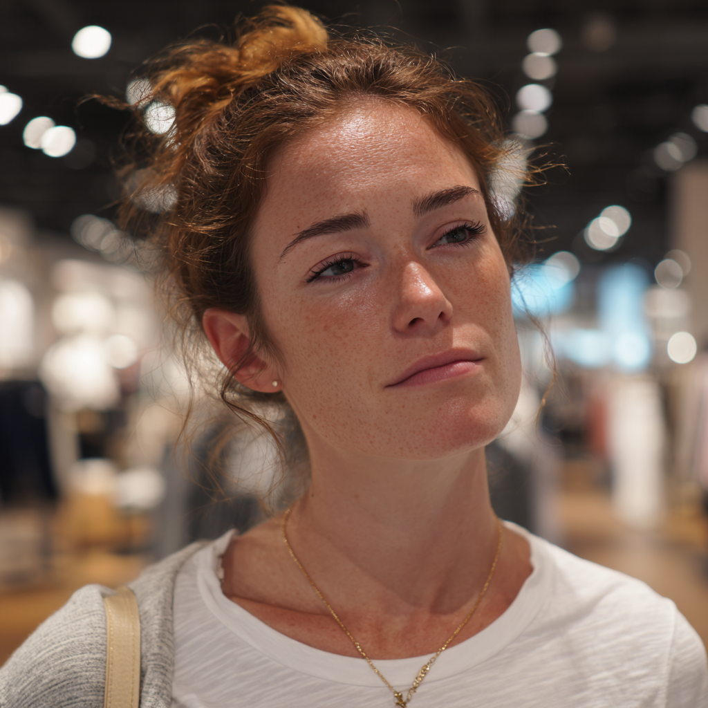 Une femme portant un t-shirt blanc | Source : Midjourney