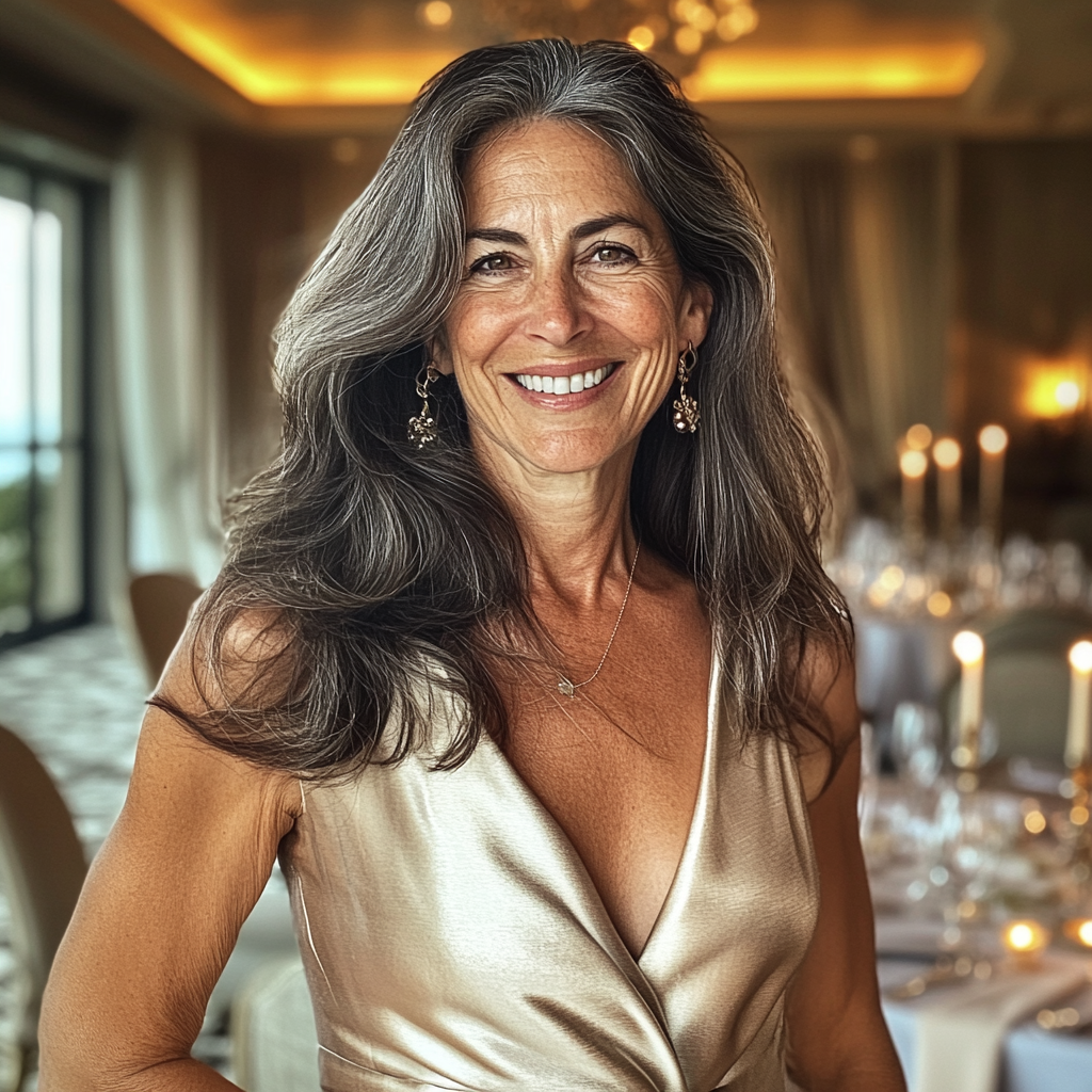 Une femme âgée souriante | Source : Midjourney