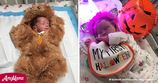Des bébés gravement malades se déguisent pour leur premier concours d'Halloween, vous pouvez choisir le gagnant