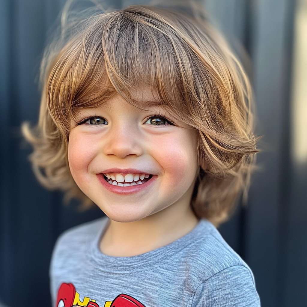 Un petit garçon souriant | Source : Midjourney