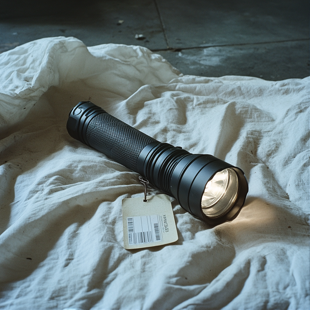 Une lampe de poche avec une étiquette de prix | Source : Midjourney