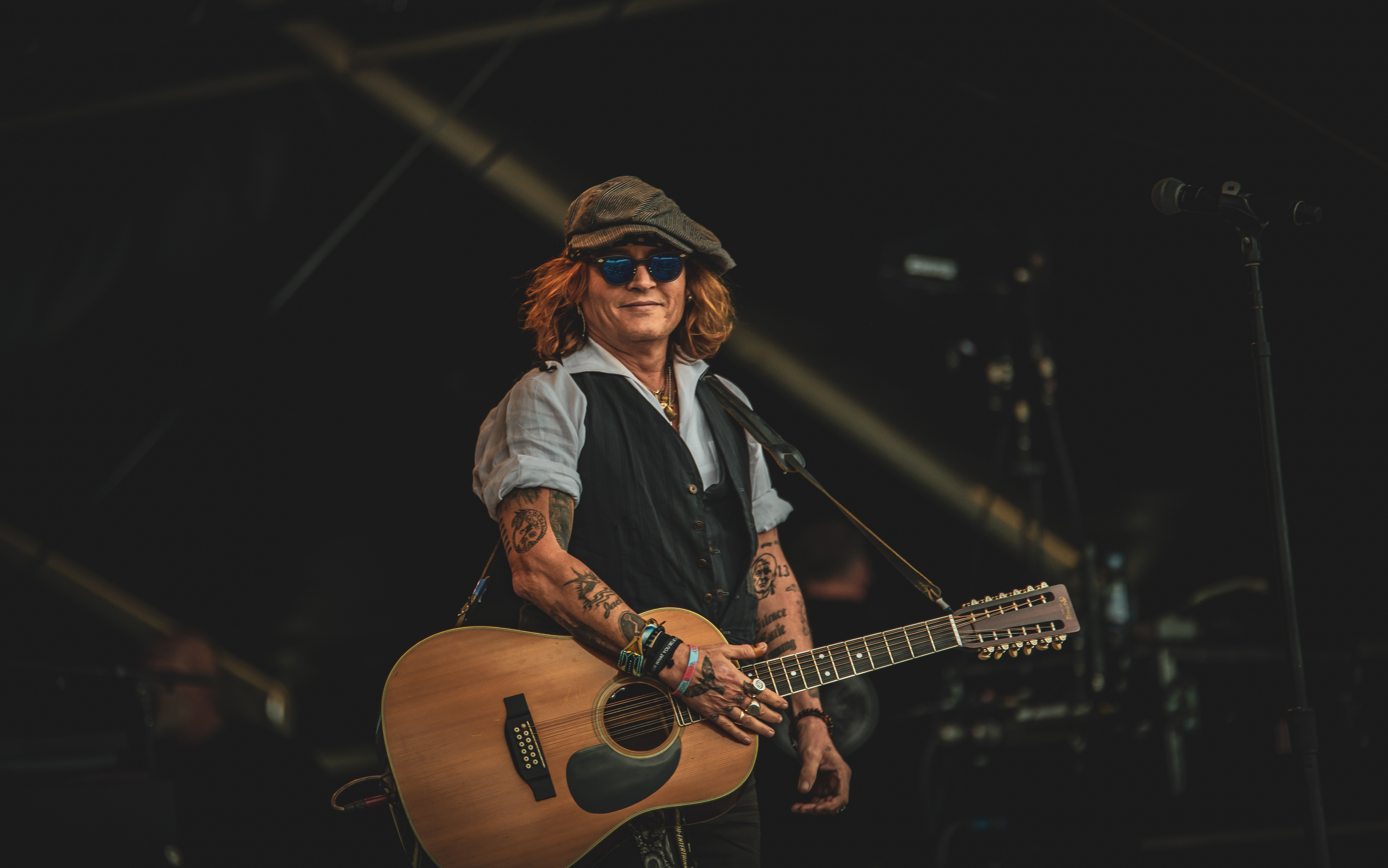 Johnny Depp en concert à Helsinki, Finlande, le 19 juin 2022. | Source : Getty Images