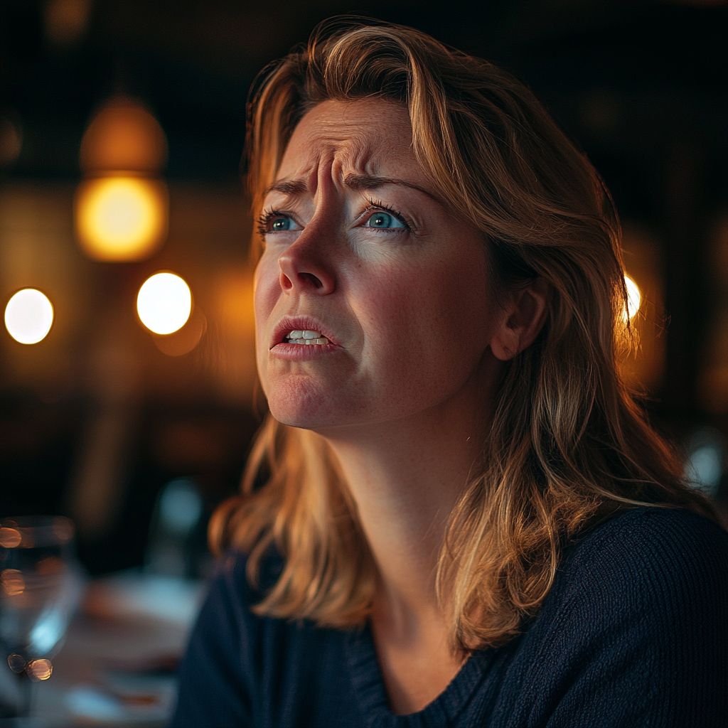 Une femme furieuse dans un restaurant | Source : Midjourney