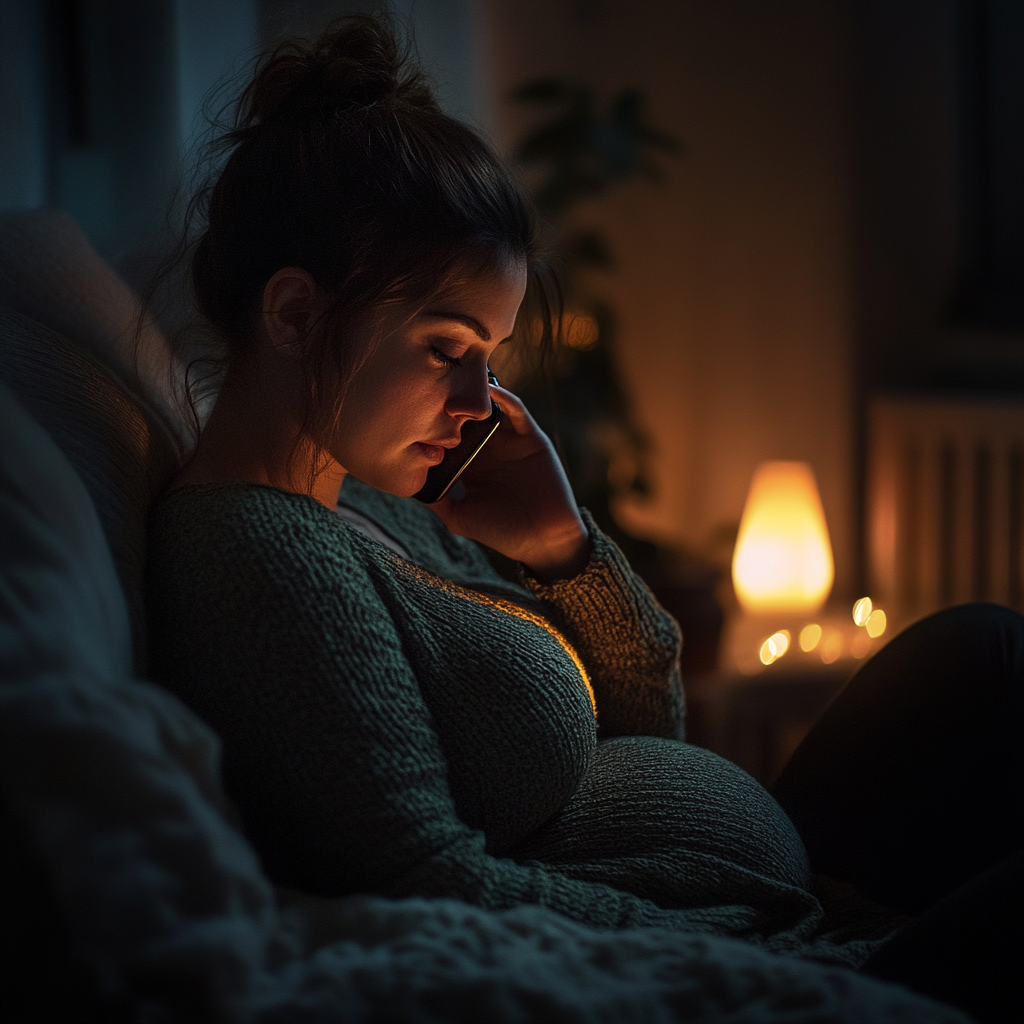 Femme enceinte stressée | Source : Midjourney