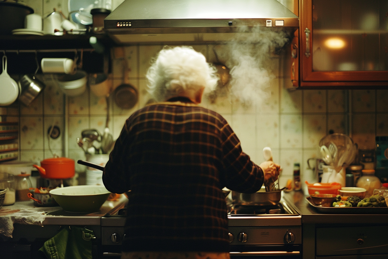 Une vieille femme au fourneau | Source : Midjourney