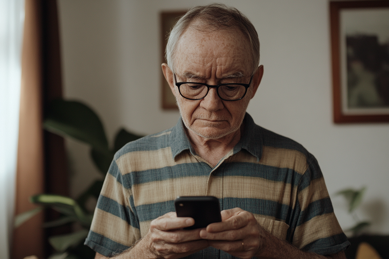 Un homme utilisant son téléphone | Source : Midjourney