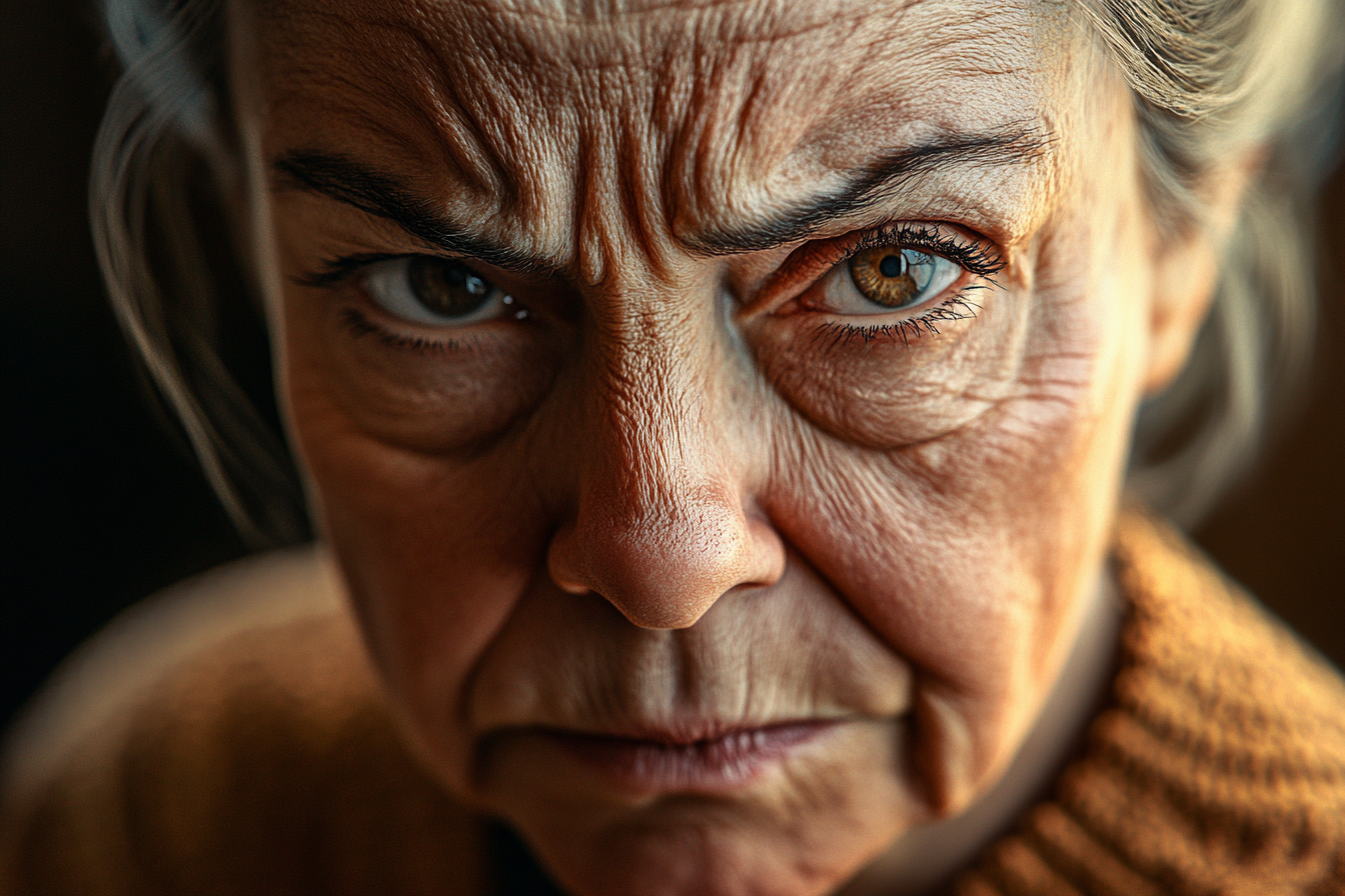 Une femme âgée fronce les sourcils | Source : Midjourney