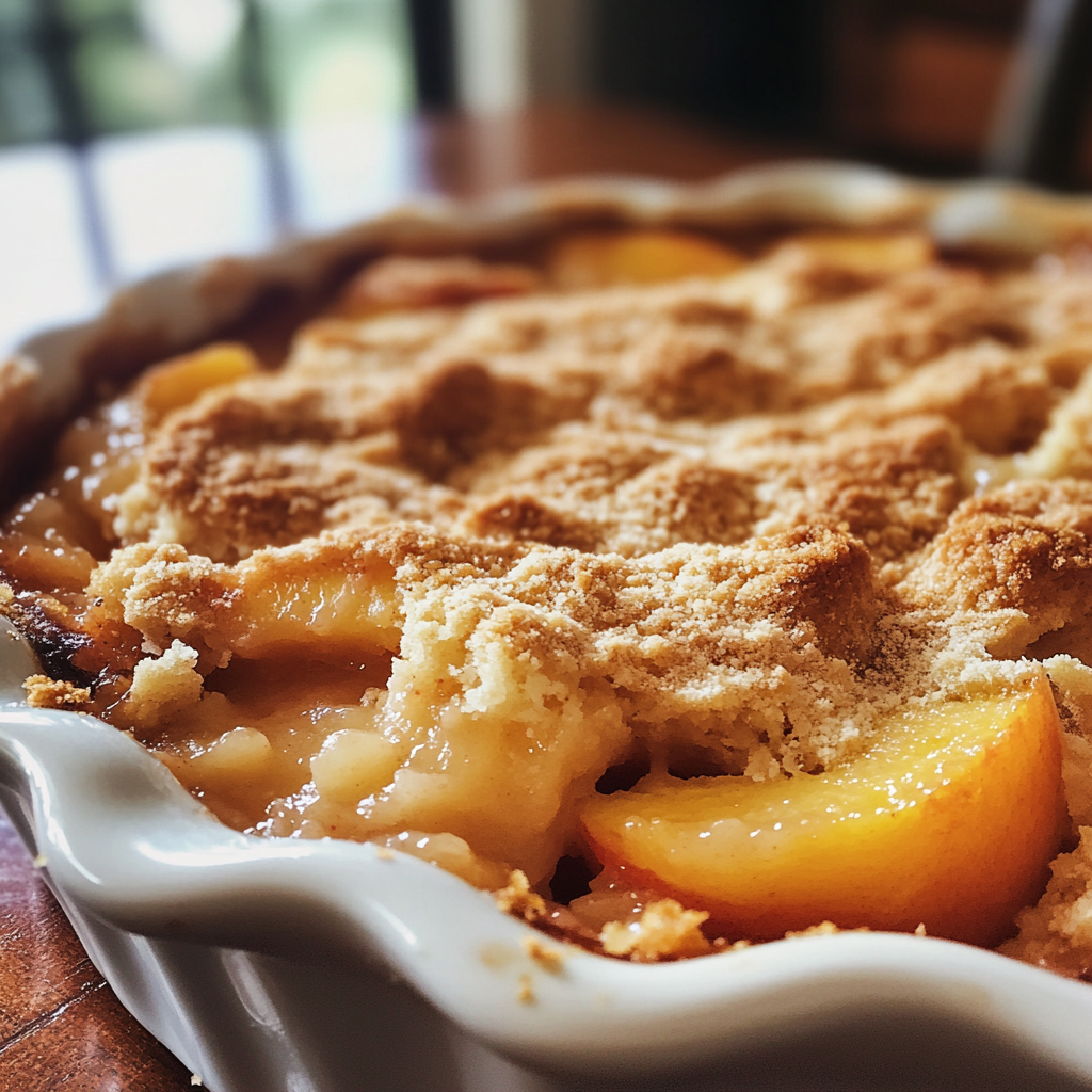 Un cobbler aux pêches | Source : Midjourney