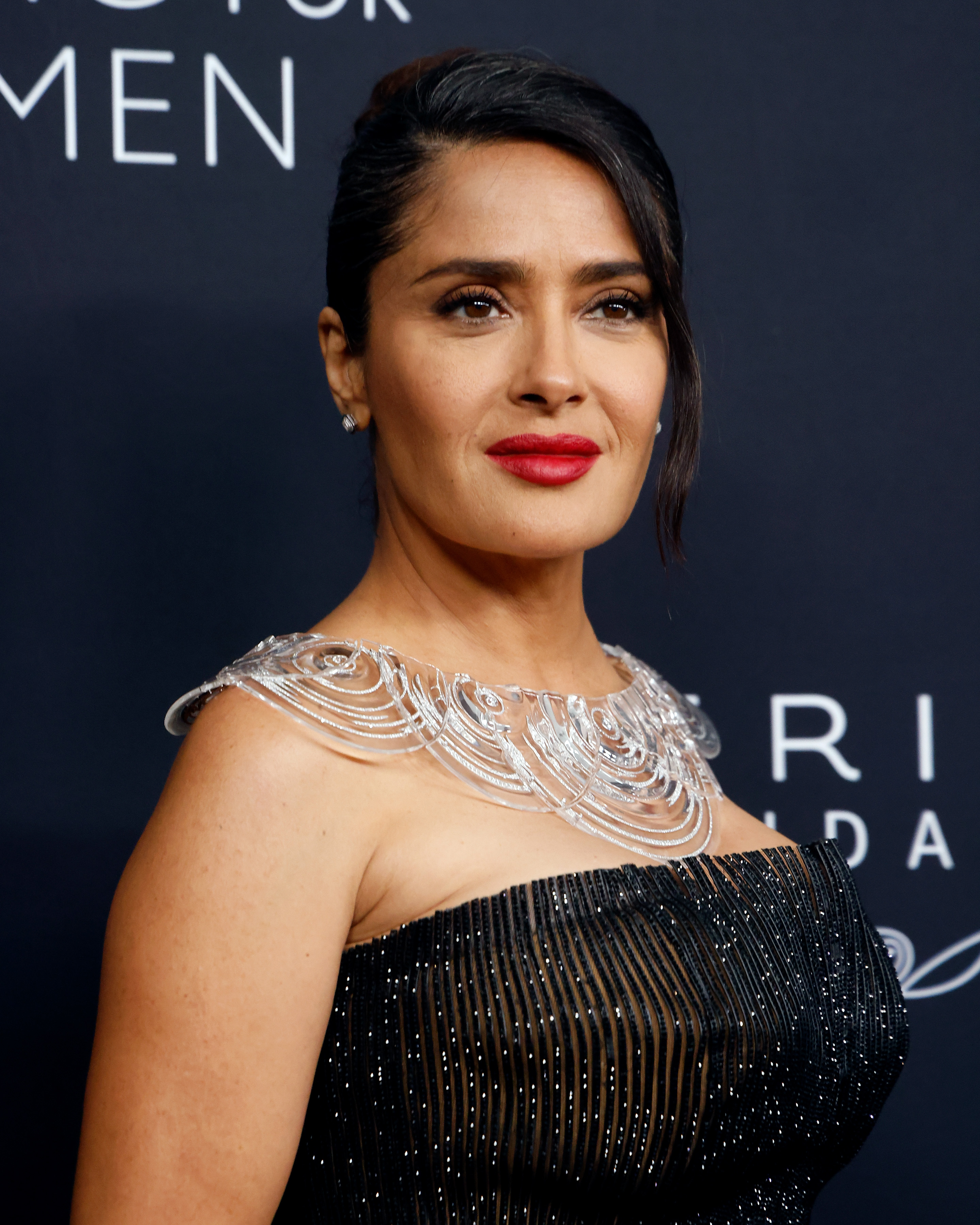 Salma Hayek lors du dîner « Kering for Women » à New York, le 9 septembre 2024. | Source : Getty Images