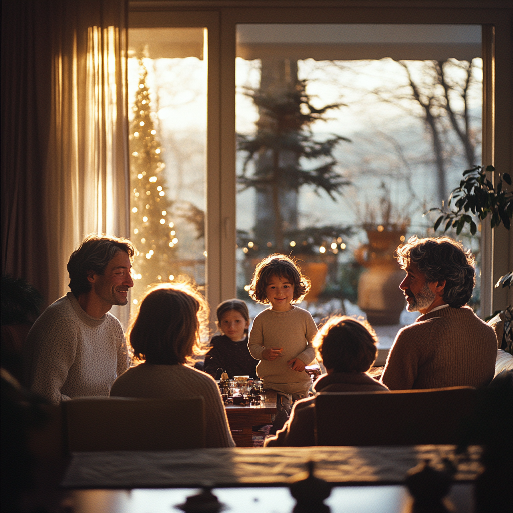 La joyeuse famille de Stewart réunie à l'occasion de Noël | Source : Midjourney