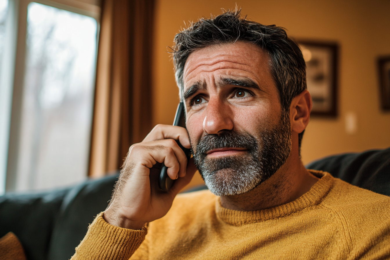 Un homme qui parle au téléphone | Source : Midjourney