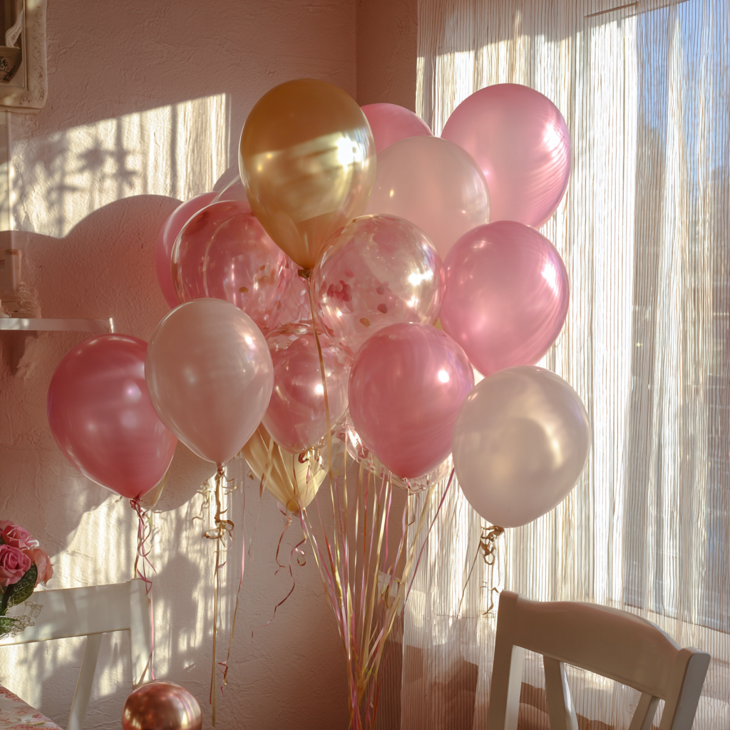 Des ballons dans une fête d'anniversaire | Source : Midjourney