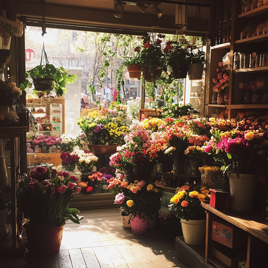 Un magasin de fleurs | Source : Midjourney