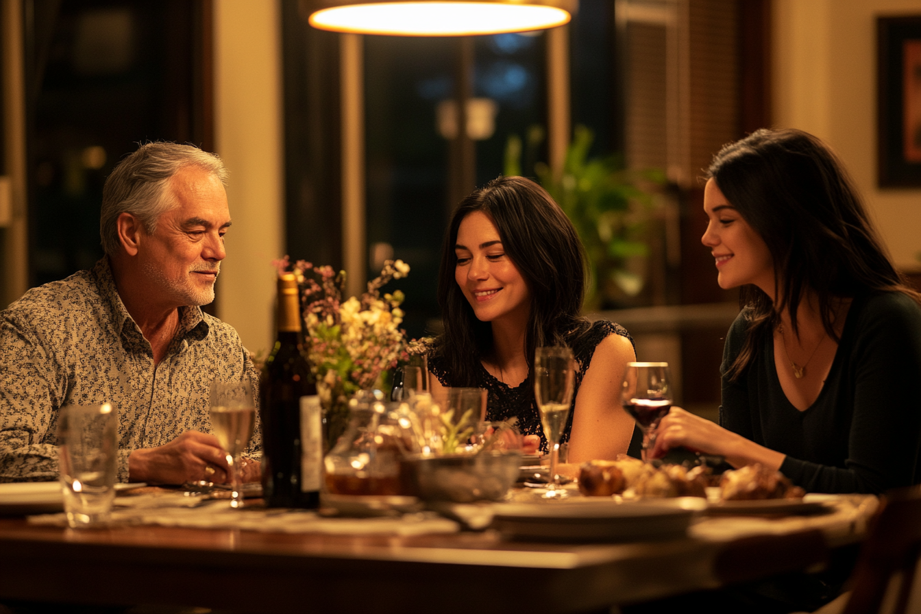 Une famille en train de dîner | Source : Midjourney