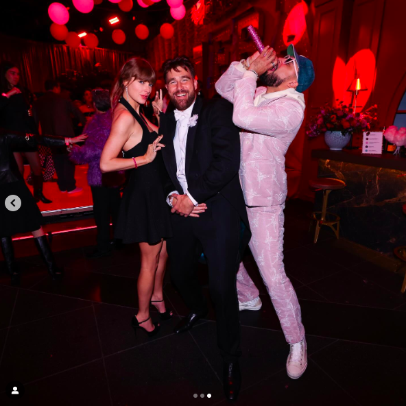 Taylor Swift, Travis Kelce et Ross Travis. | Source : Instagram/bosstravis43