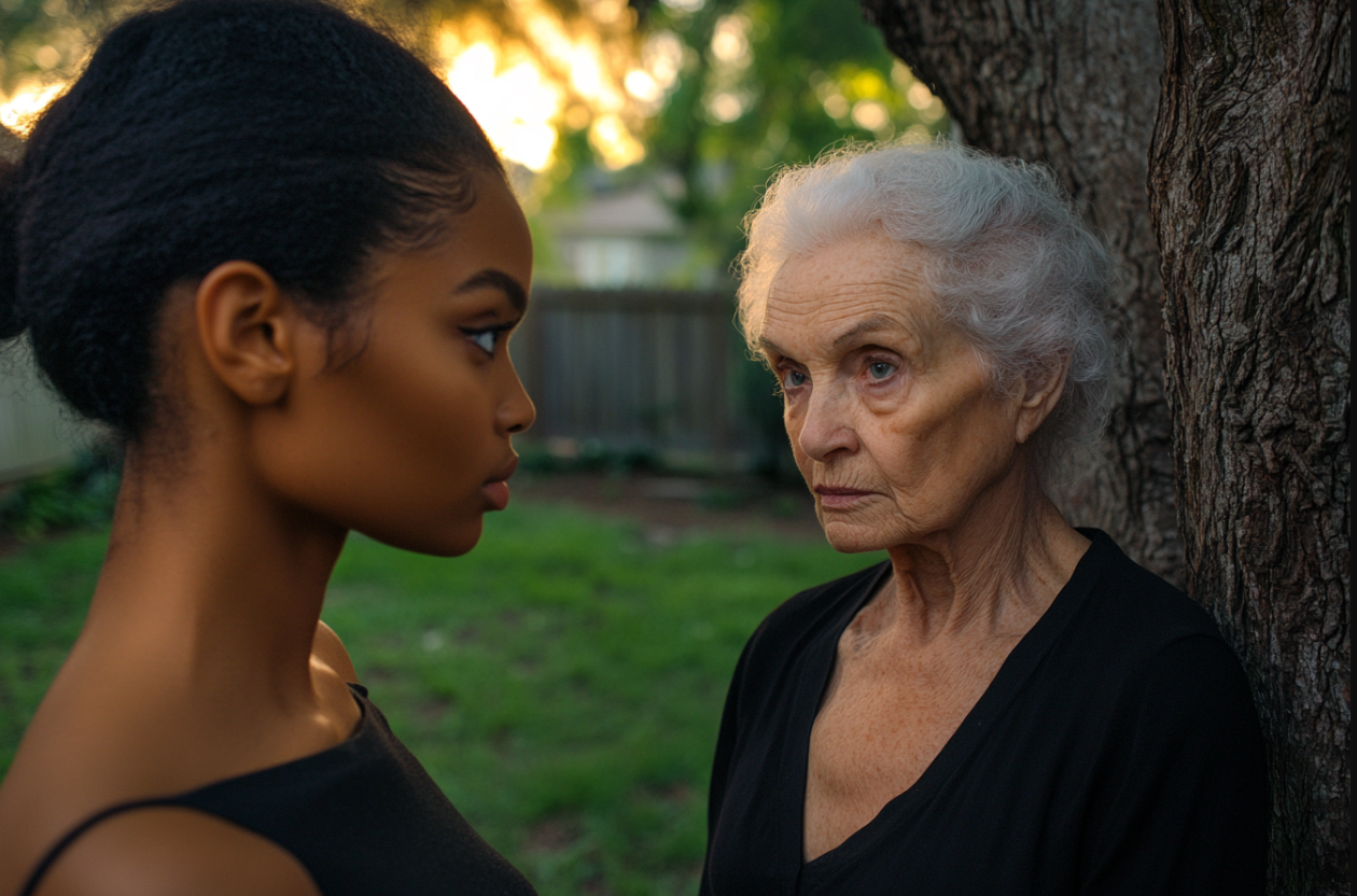 Deux femmes qui se regardent pensivement | Source : Midjourney