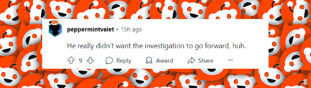 Un commentaire sous un post Reddit partagé le 19 juillet 2025. | Source : Reddit/r/popculturechat