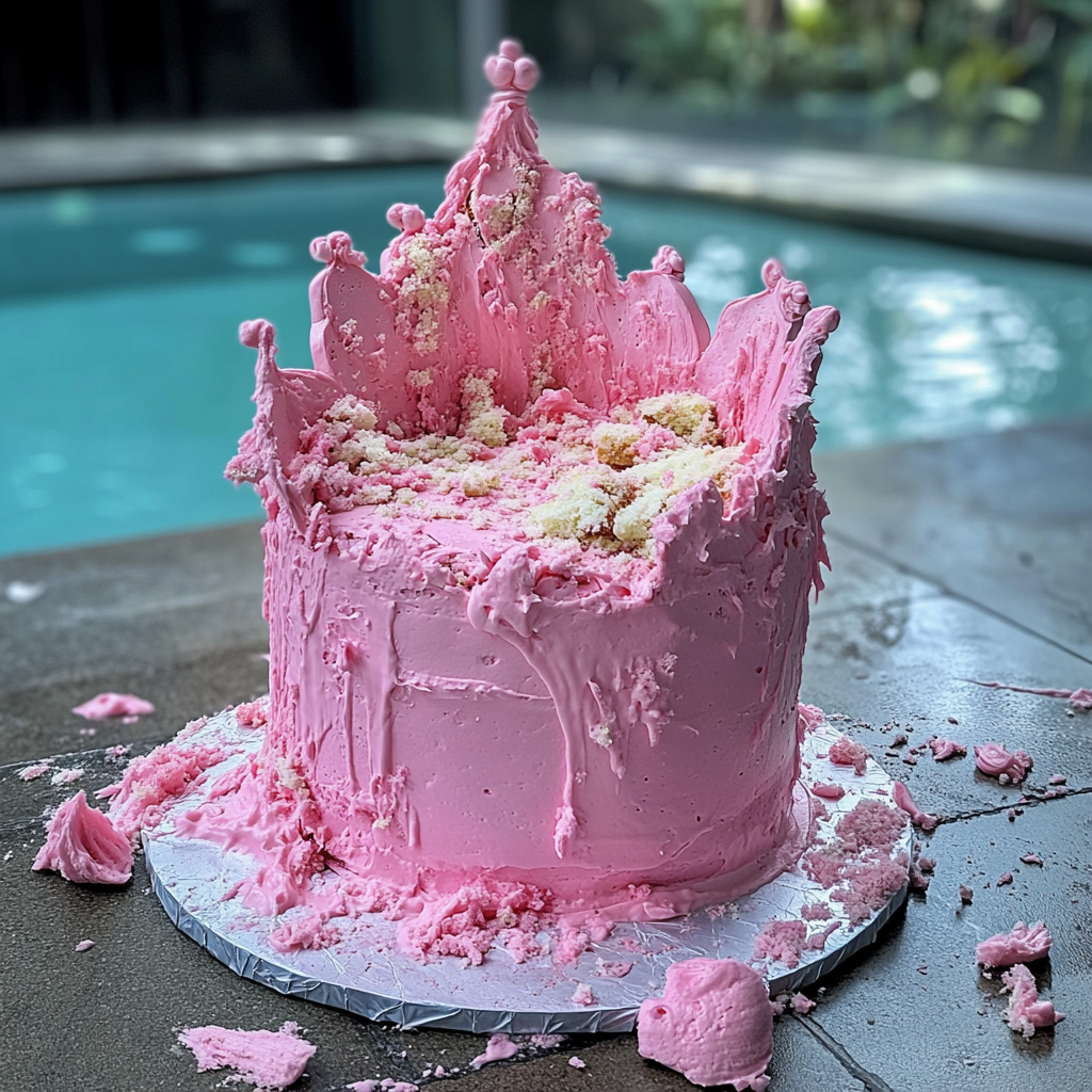 Un gâteau d'anniversaire gâché | Source : Midjourney