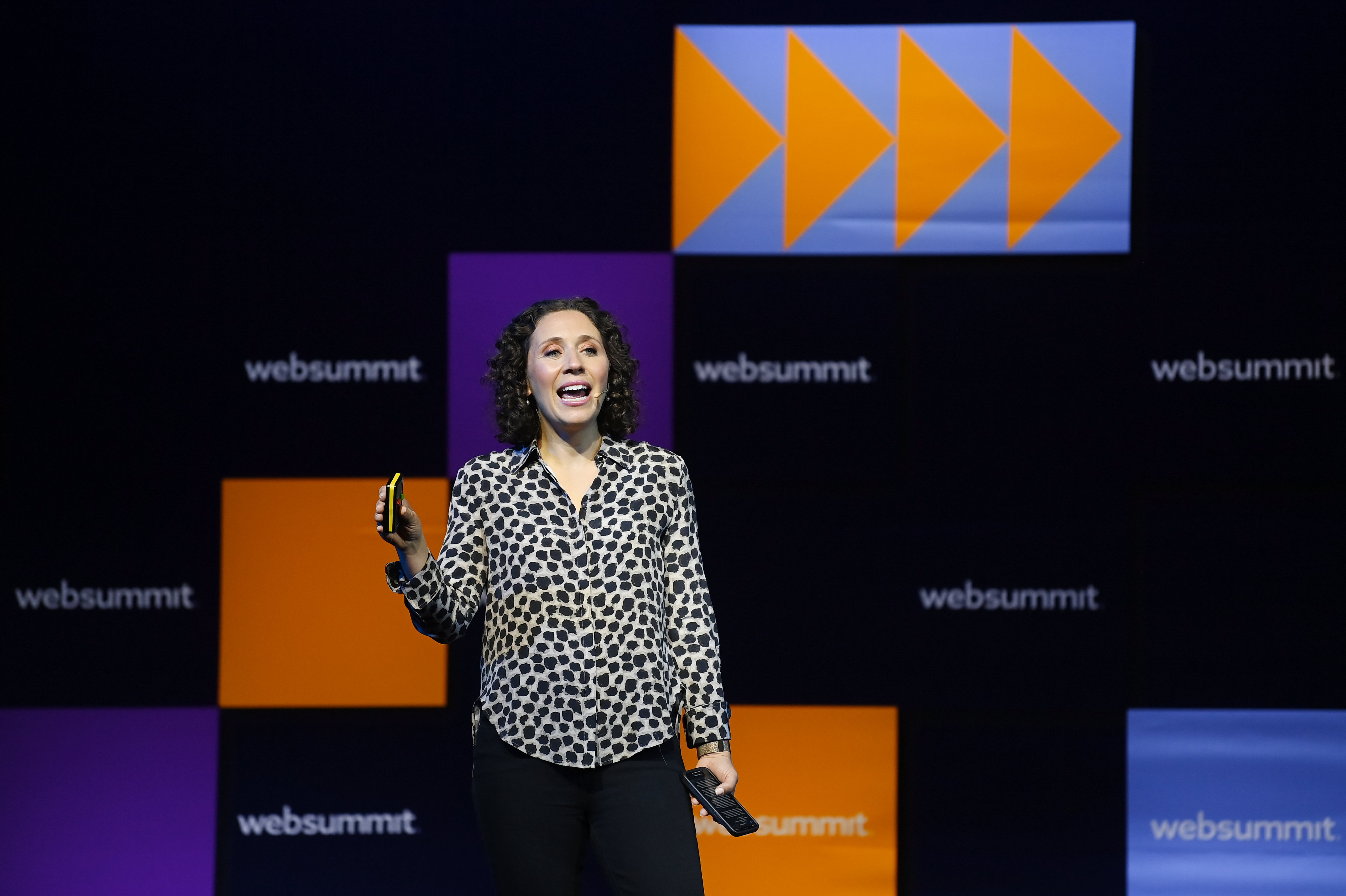 Julie Pace, rédactrice en chef d'AP, s'exprimant lors du Web Summit à Lisbonne, au Portugal, le 2 novembre 2022. | Source : Getty Images