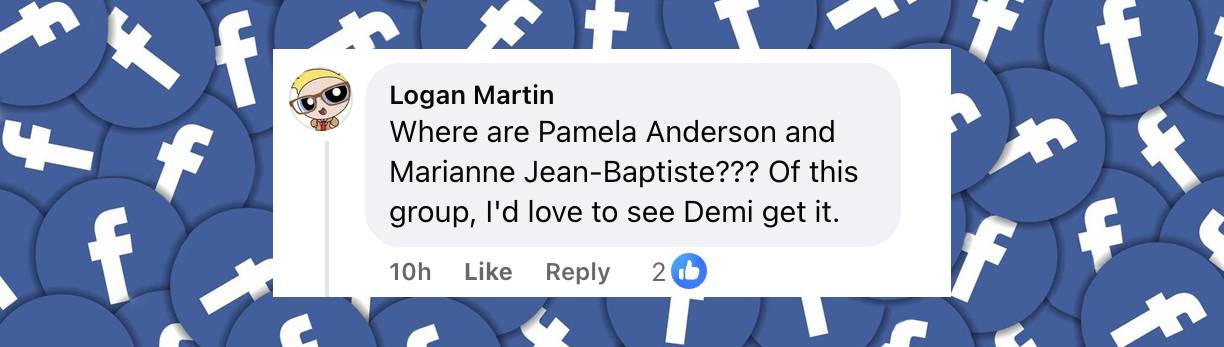 Réaction d'un internaute aux nominations manquantes de Pamela Anderson et Marianne Jean-Baptiste pour les Oscars | Source : Facebook/TheAcademy