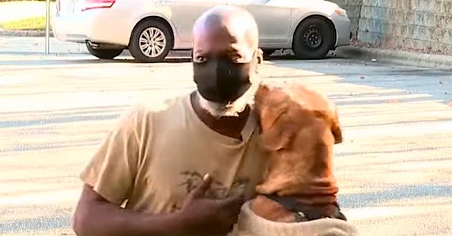 Donald Dickerson et son chien Duude.┃Source : youtube.com/FOX8 WGHP