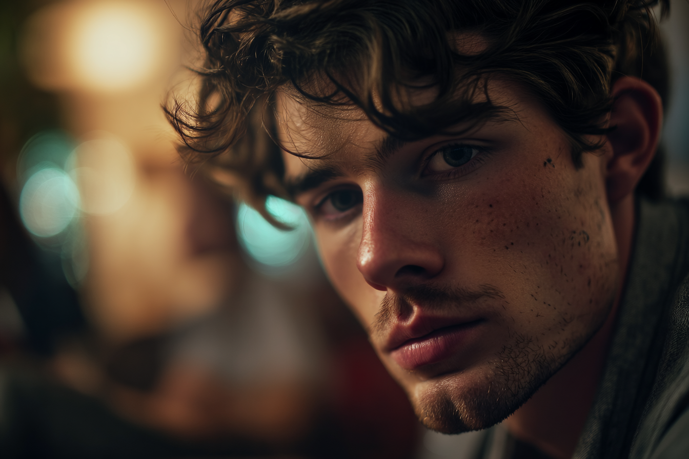 Un gros plan du visage d'un homme | Source : Midjourney