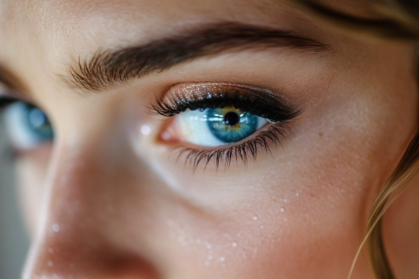 Une femme aux yeux pleins de larmes | Source : Midjourney