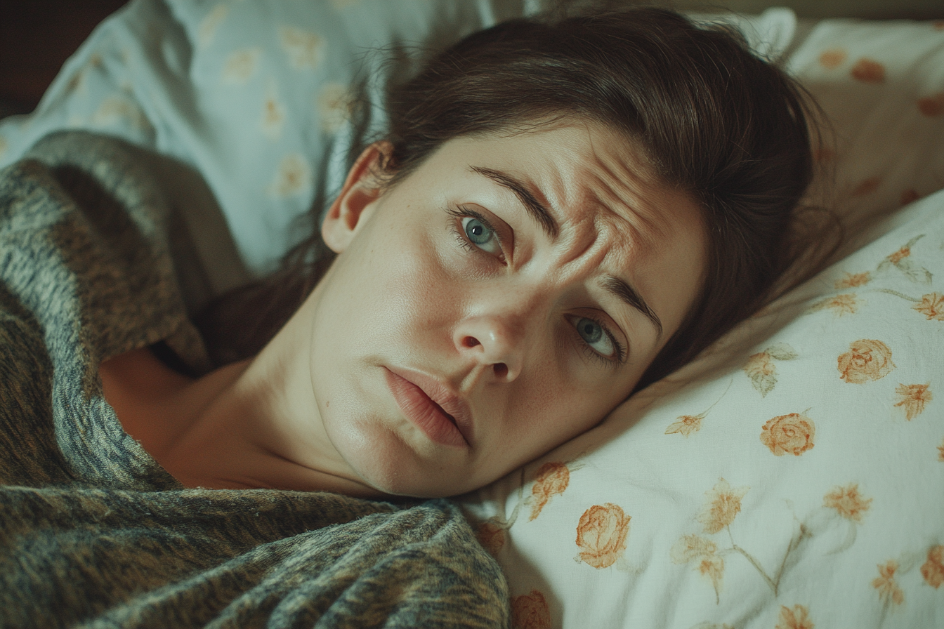 Une femme allongée dans son lit | Source : Midjourney