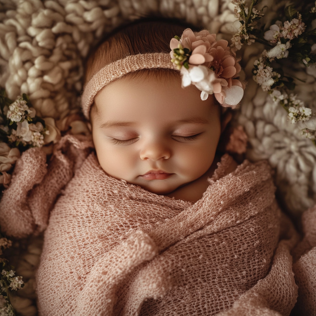 A newborn baby girl | Source: Midjourney