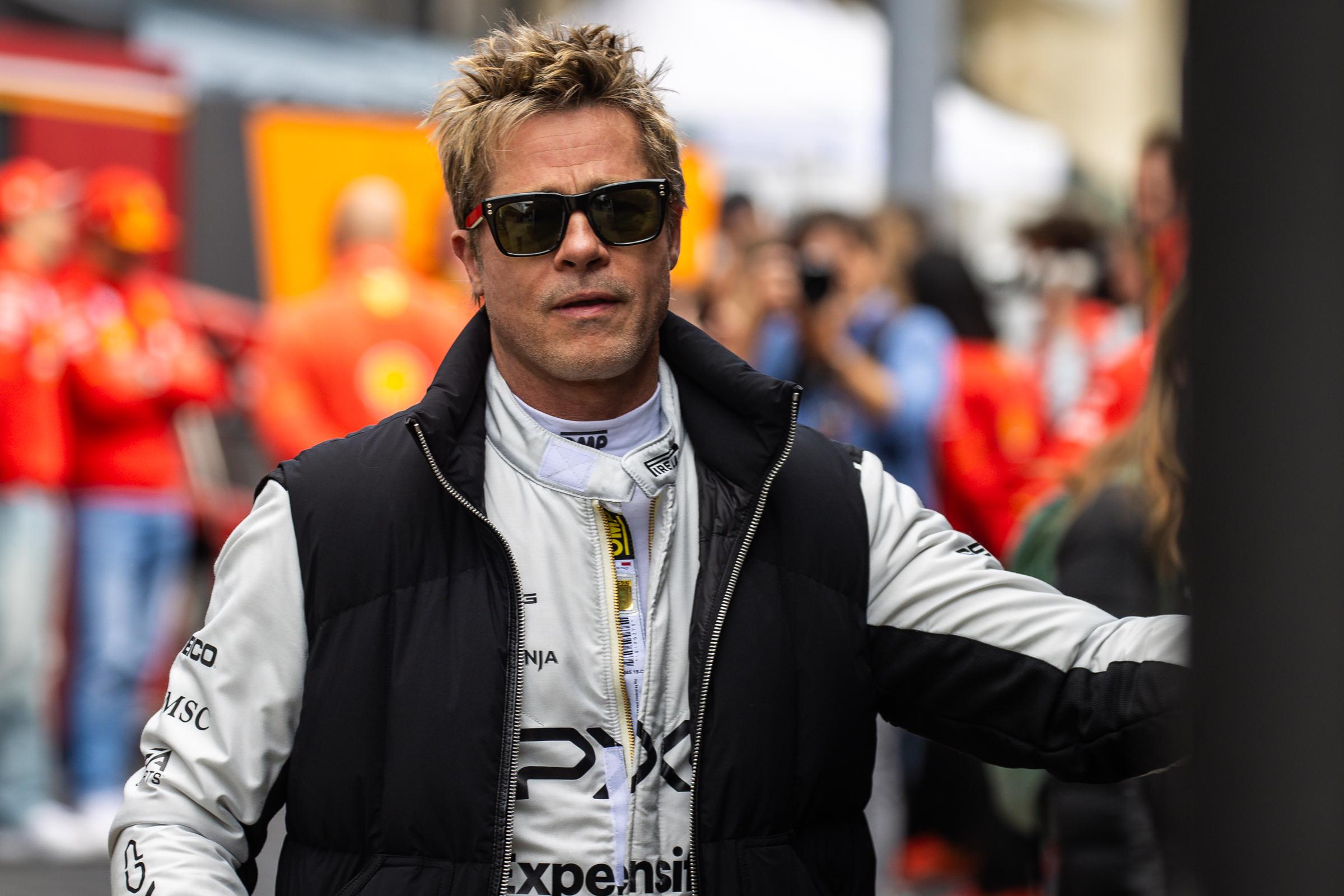 Brad Pitt au Grand Prix de F1 de Grande-Bretagne à Northampton, en Angleterre, le 4 juillet 2024 | Source : Getty Images