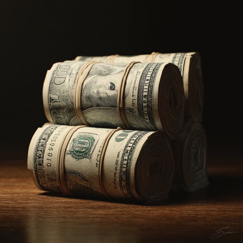 Une pile d'argent | Source : Midjourney