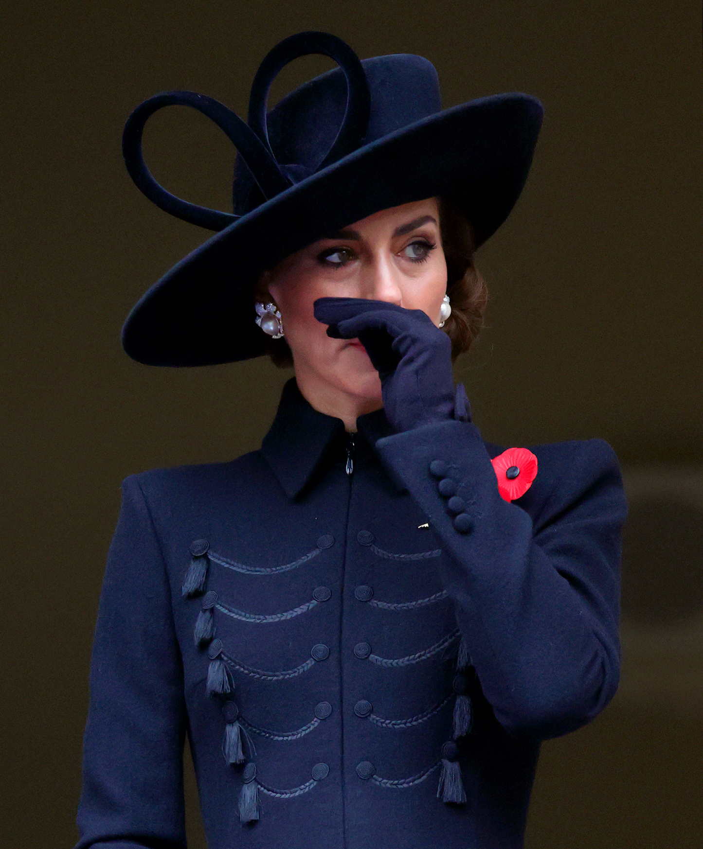 Kate Middleton assiste au service national du souvenir au cénotaphe le 12 novembre 2023 à Londres, en Angleterre. | Source : Getty Images